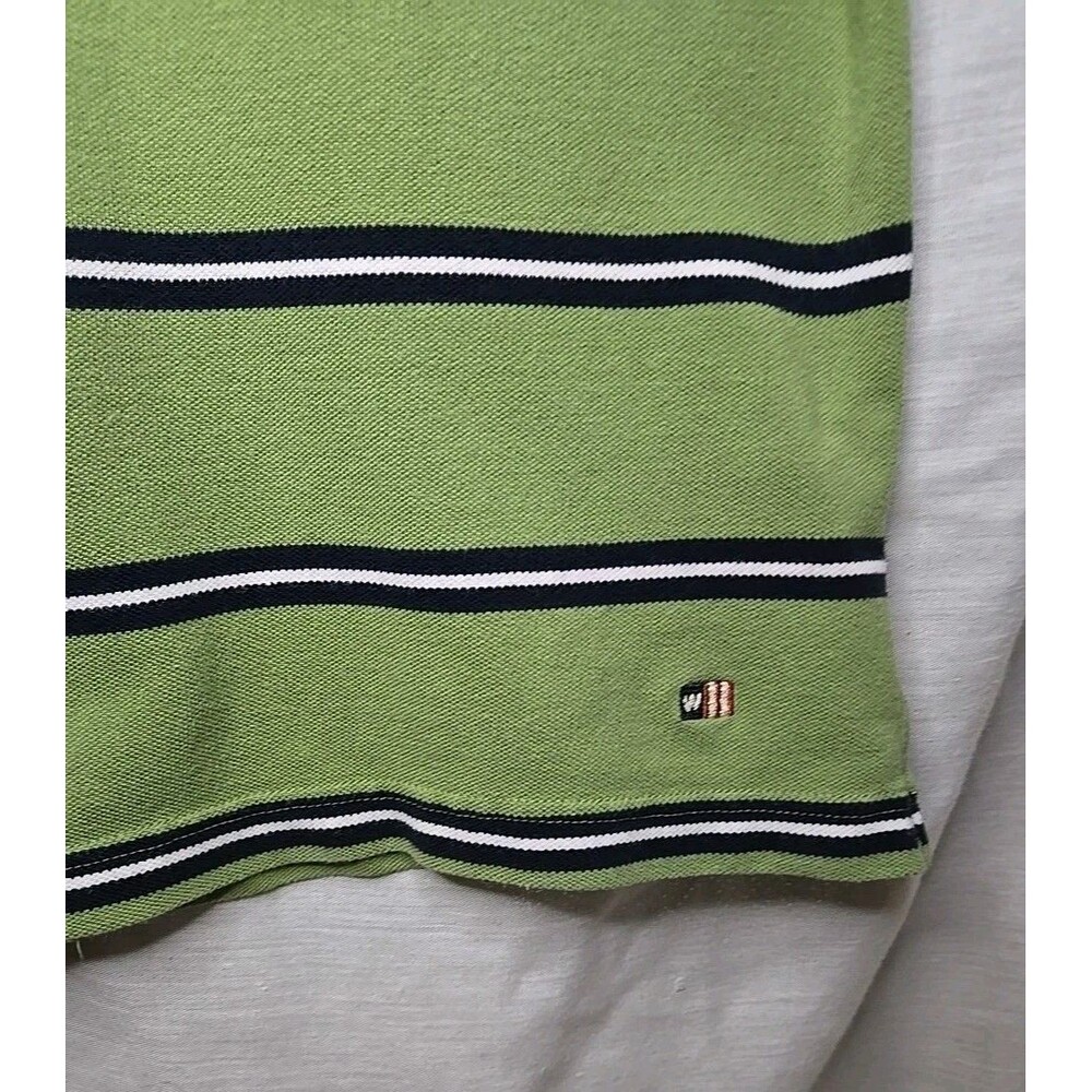 Wrangler Jeans Co Polo Real Comfortable Shirt, Sz 2XL, Green Stiped - Picture 5 of 10